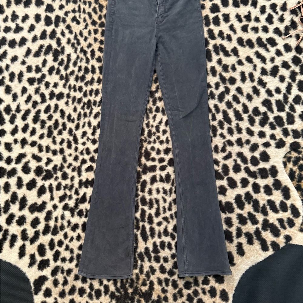 MOTHER Dark Gray Denim High Waisted Jeans